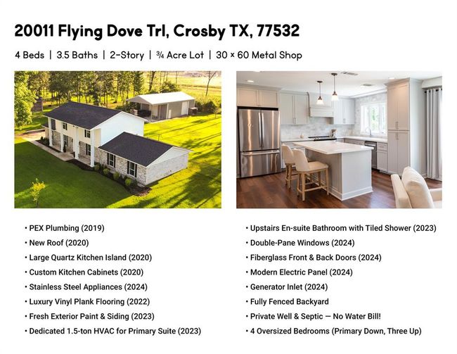20011 Flying Dove Trl, House other with 4 bedrooms, 4 bathrooms and 2 parking in Crosby TX | Image 22