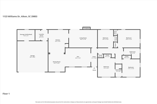 1123 Williams Dr, Aiken, SC, 29803-5361 | Card Image