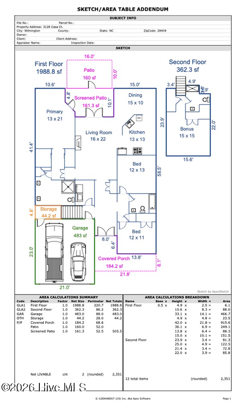 3128 Casa Ct, Wilmington, NC, 28409-2788 | Card Image