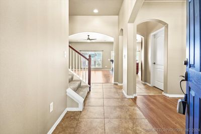 The beautiful two story entryway is open to the game room above. | Image 3