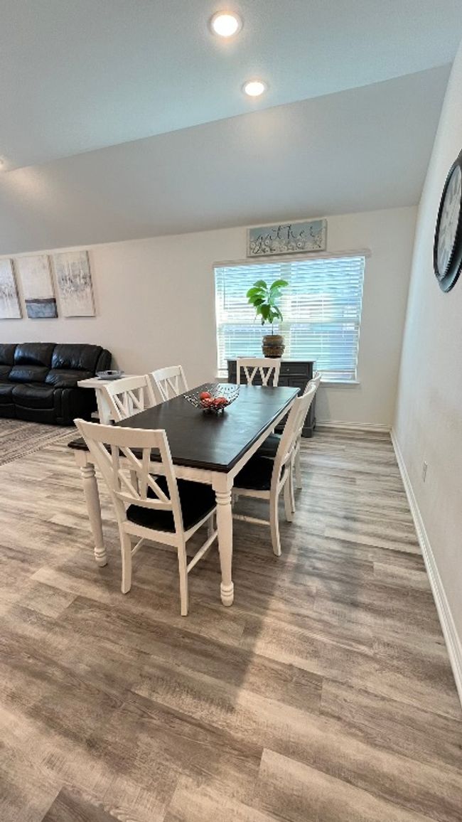 Dining space with light wood-style floors, baseboards, and recessed lighting | Image 14