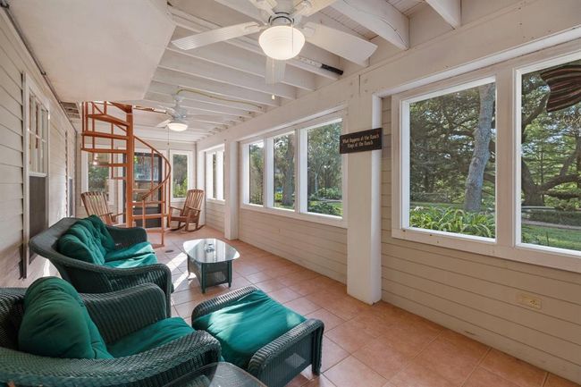 First floor patio with direct access to the second-floor patio via a spiral staircase. | Image 33