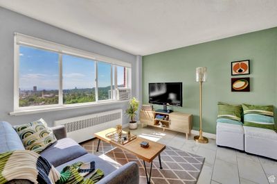 Living room with incredible views of the SLC Valley! | Image 3