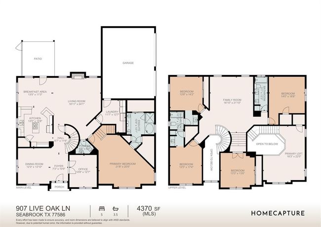 907 Live Oak Ln, House other with 5 bedrooms, 4 bathrooms and 3 parking in Seabrook TX | Image 36