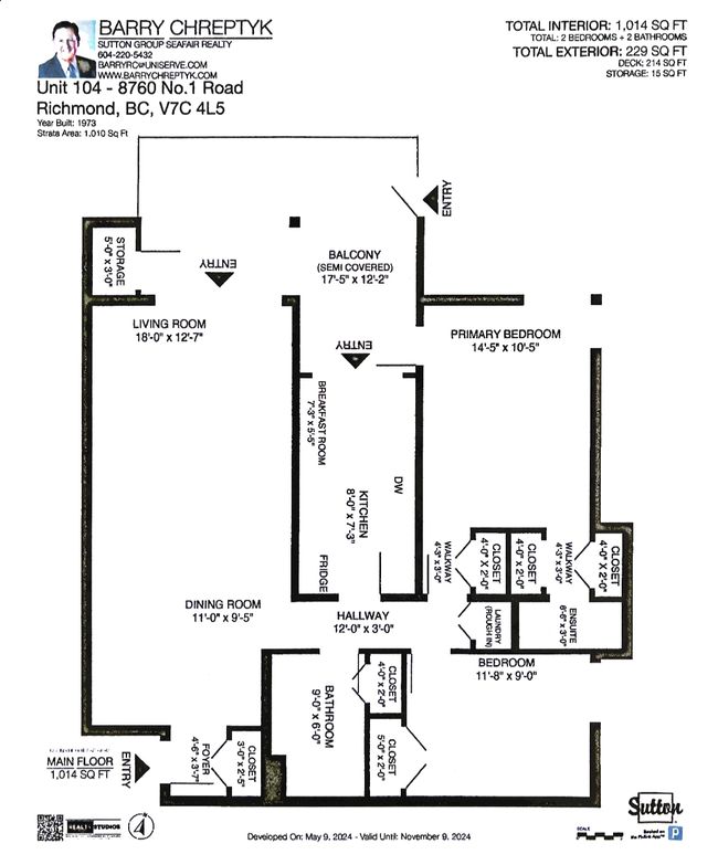 104 - 8760 No. 1 Road, Condo with 2 bedrooms, 1 bathrooms and 1 parking in Richmond BC | Image 18