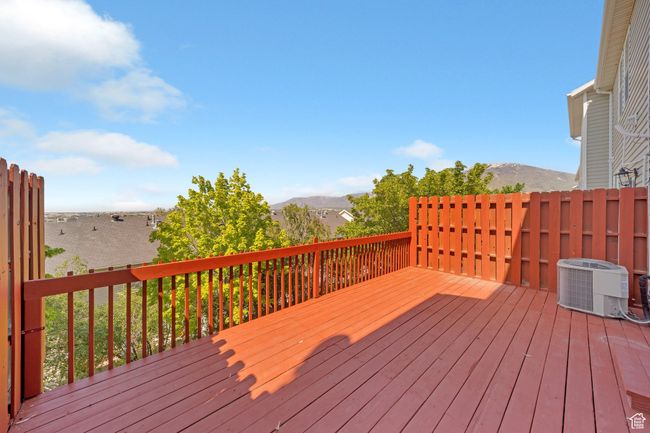 Deck featuring mountain and valley views | Image 14