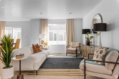 Living room with hardwood / wood-style flooring | Image 3