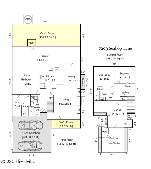 7203 Scallop Ln, Wilmington, NC, 28409-5014 | Card Image
