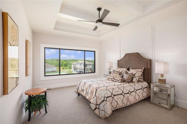 Carpeted bedroom featuring baseboards and ceiling fan | Image 15