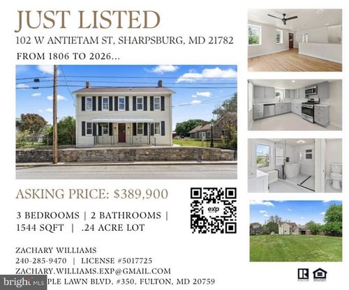 102 W Antietam St, SHARPSBURG, MD, 21782-1745 | Card Image