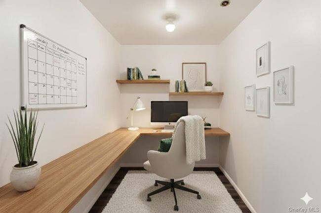 Closet Area Virtually Staged as an Office | Image 5