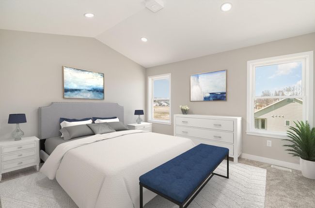 Virtual Photo - Primary features beautiful vaulted ceilings, large windows and private master bath. | Image 10