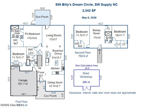 899 Billys Dream Cir Sw, Supply, NC, 28462-1400 | Card Image