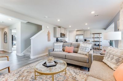 One of the highlights of the Princeton home being the dining area has a 'sunroom' feel to it! Lots of windows and natural light, easy access to your private patio on the rear of your home! Photo of model home, color & options will vary. | Image 3