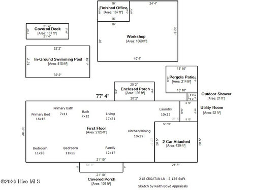 215 Croatan Ln, New Bern, NC, 28562-9105 | Card Image