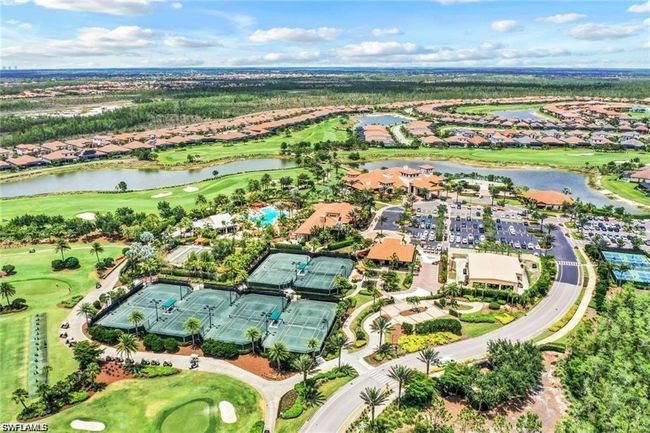 Drone / aerial view featuring a residential view, view of golf course, and a water view | Image 42