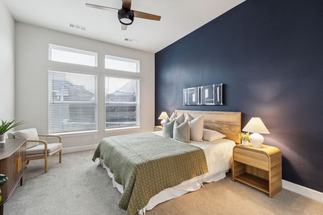 Carpeted bedroom with baseboards and ceiling fan | Image 11