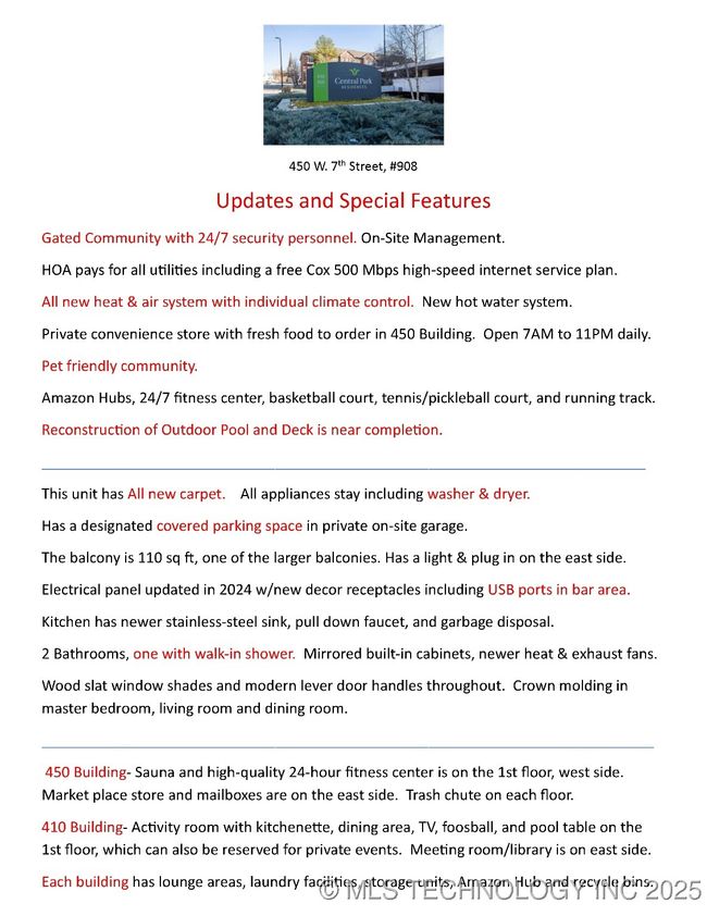 Community Amenities and #908 unit updates | Image 20