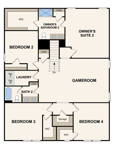 Pics may differ slightly from actual floorplan design and elevation. The separate tub and shower in owners suite 2 not shown, but option is included. | Image 3