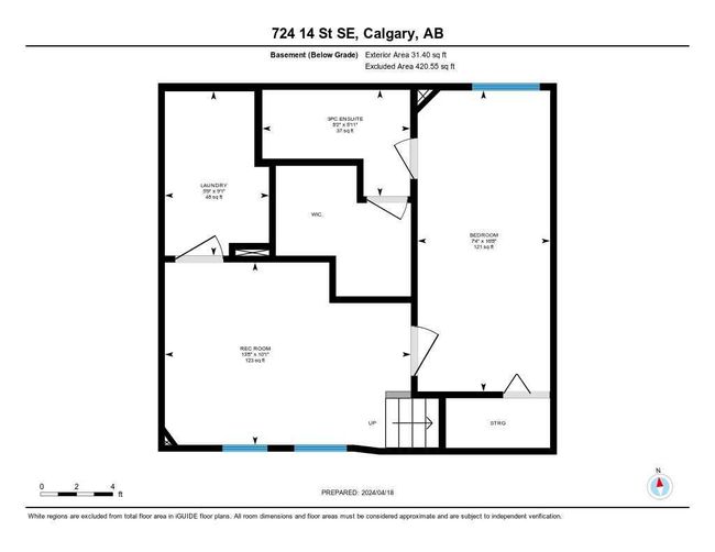 724 14 Street Se, Home with 3 bedrooms, 3 bathrooms and 2 parking in Calgary AB | Image 48