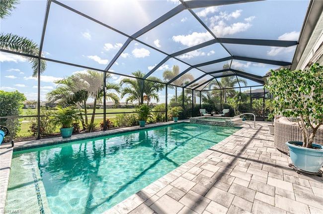 Expanded lanai cage with pool and spa | Image 43