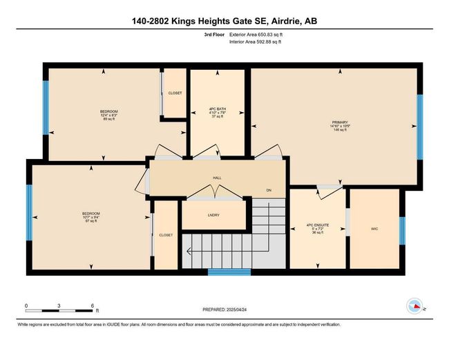 140 - 2802 Kings Heights Gate Se, Townhouse with 3 bedrooms, 4 bathrooms and 2 parking in Airdrie AB | Image 32