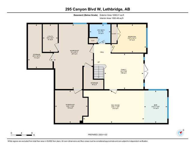 295 Canyon Boulevard W, Home with 3 bedrooms, 3 bathrooms and 4 parking in Lethbridge AB | Image 50