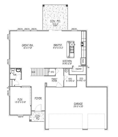 Floor Plan - Structural Options Added Include: 3rd car garage, and large covered patio | Image 2