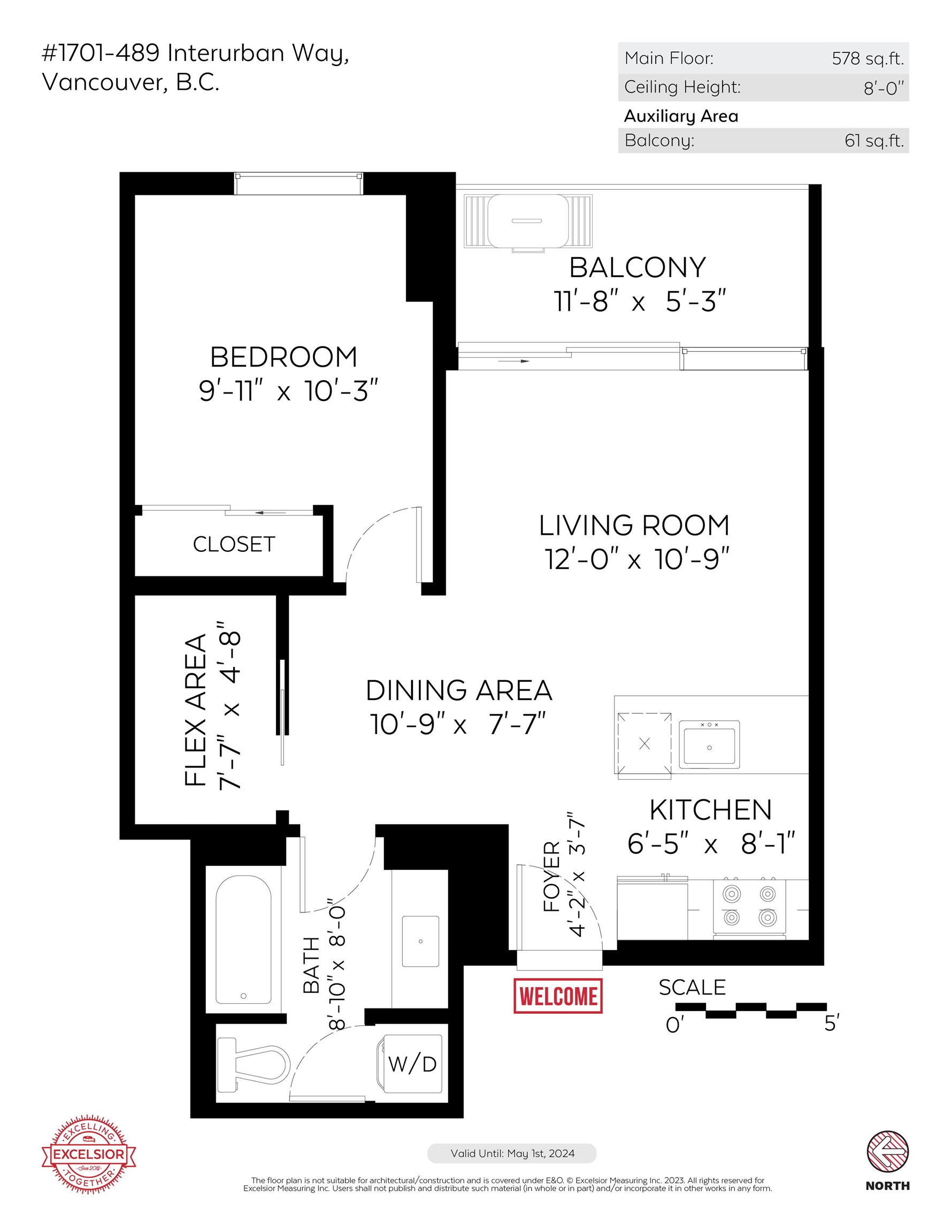 1701 - 489 Interurban Way, Condo with 1 bedrooms, 1 bathrooms and 1 parking in Vancouver BC | Image 20