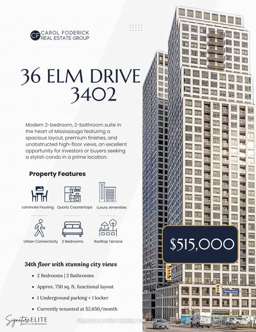 3402-36 Elm Dr W, Mississauga, ON, L5B0N3 | Card Image