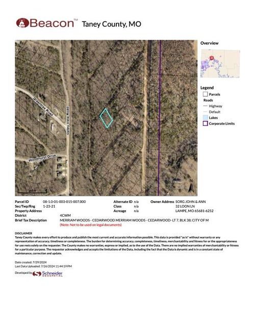 Lot 7 Cedarwood Dr, Rockaway Beach, MO, 65740 | Card Image