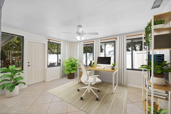 virtually staged flex room as an office | Image 12