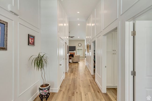 Corridor featuring recessed lighting, a decorative wall, and light wood finished floors | Image 5