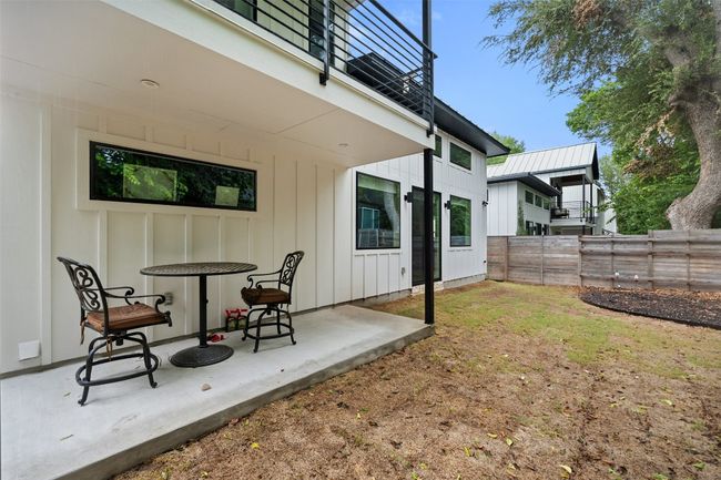 Covered Patio and private yard off the Living Room. | Image 23