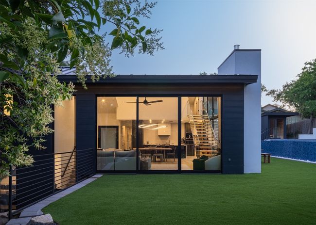 Rear view of house with a yard | Image 9