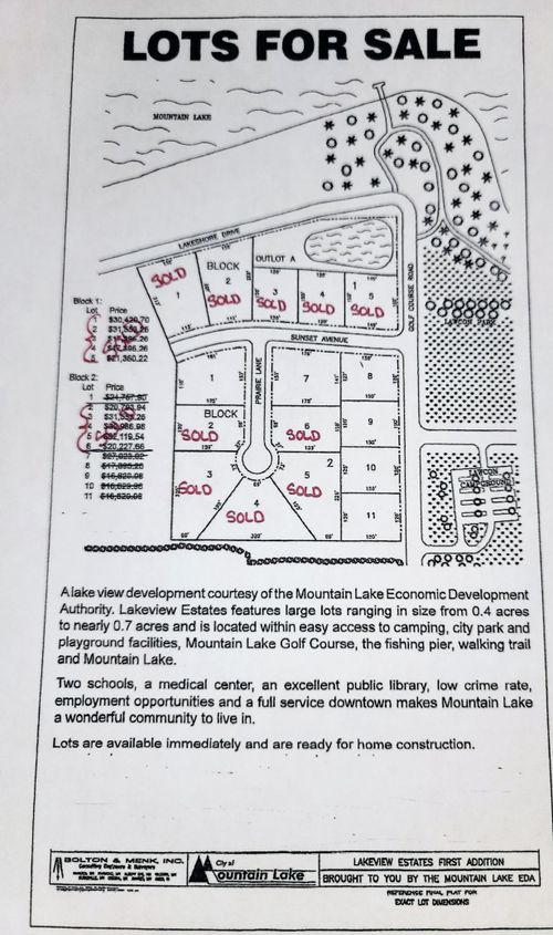 Blk 2 Lot 10 Sunset Avenue-Prairie Lane, Mountain Lake, MN, 56159 | Card Image