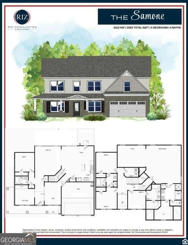 LOT-57 - 129 Silvercrest Dr, House other with 5 bedrooms, 4 bathrooms and 6 parking in Acworth GA | Image 6