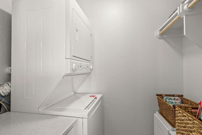 Roomy Laundry closet with cabinets, hanging rack, shelving! | Image 27