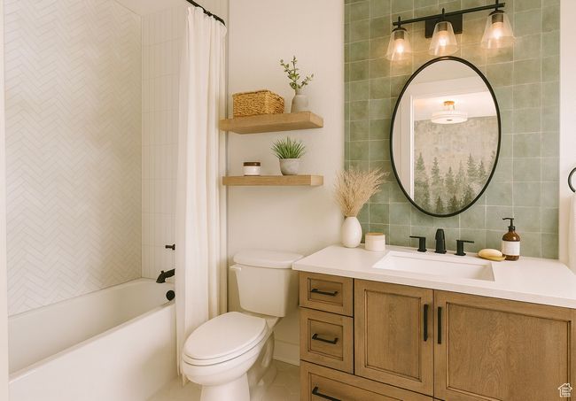 Ensuite for 3rd bedroom on third floor. Photos of the same floorplan; NOT ACTUAL HOME | Image 13