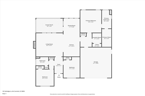 101 Rutledge Ln, Mc Cormick, SC, 29835-3226 | Card Image