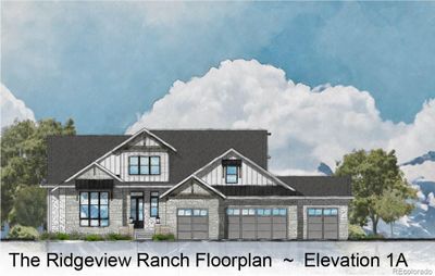 Rare Ranch Floorplan - The Ridgeview Plan Elevation 1A - 2nd Story Windows are for Dramatic Look Only | Image 2