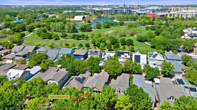 Drone / aerial view featuring a residential view and a water view | Image 37