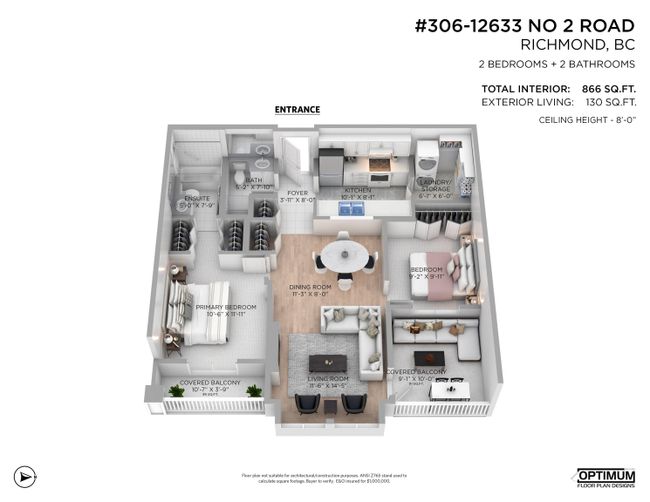 306 - 12633 No. 2 Road, Condo with 2 bedrooms, 2 bathrooms and 1 parking in Richmond BC | Image 37