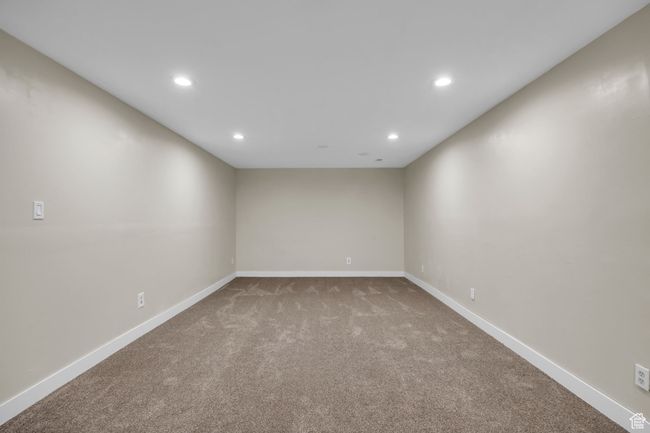 Spare room featuring carpet floors, baseboards, and recessed lighting | Image 20