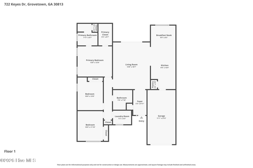 722 Keyes Dr, Grovetown, GA, 30813-2016 | Card Image