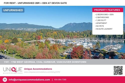 1101-1788 Georgia Street, Vancouver, BC, V6G2V7 | Card Image