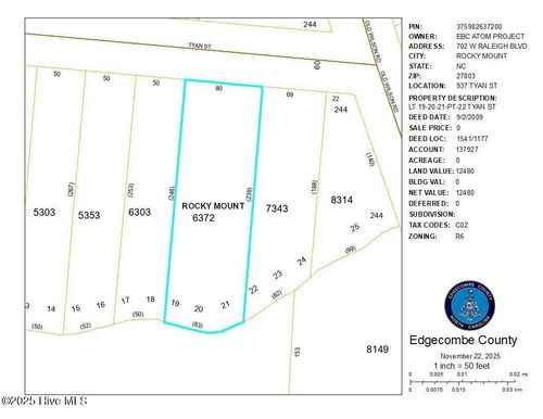 937 Tyan St, Rocky Mount, NC, 27801-7349 | Card Image