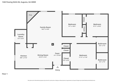 1340 Flowing Wells Rd, Augusta, GA, 30909-9713 | Card Image