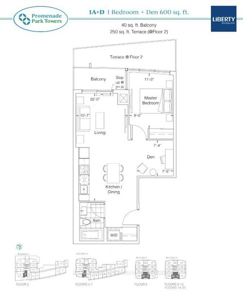 1701a-30 Upper Mall Way, Vaughan, ON, L4J0L7 | Card Image