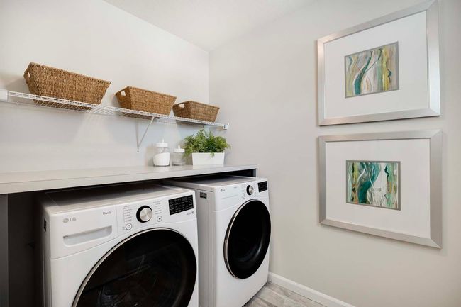 Conveniently located upstairs laundry. Photos are from previously built home; options and features will vary. | Image 17